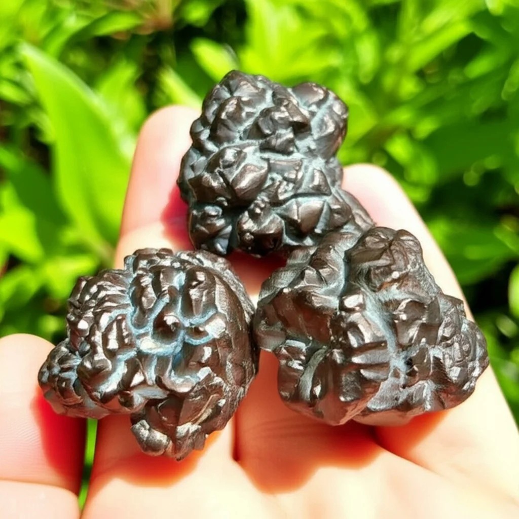 3PCS Prophecy Stone Pseudomorph Natural Rare Crystal Healing Mineral Specimens
