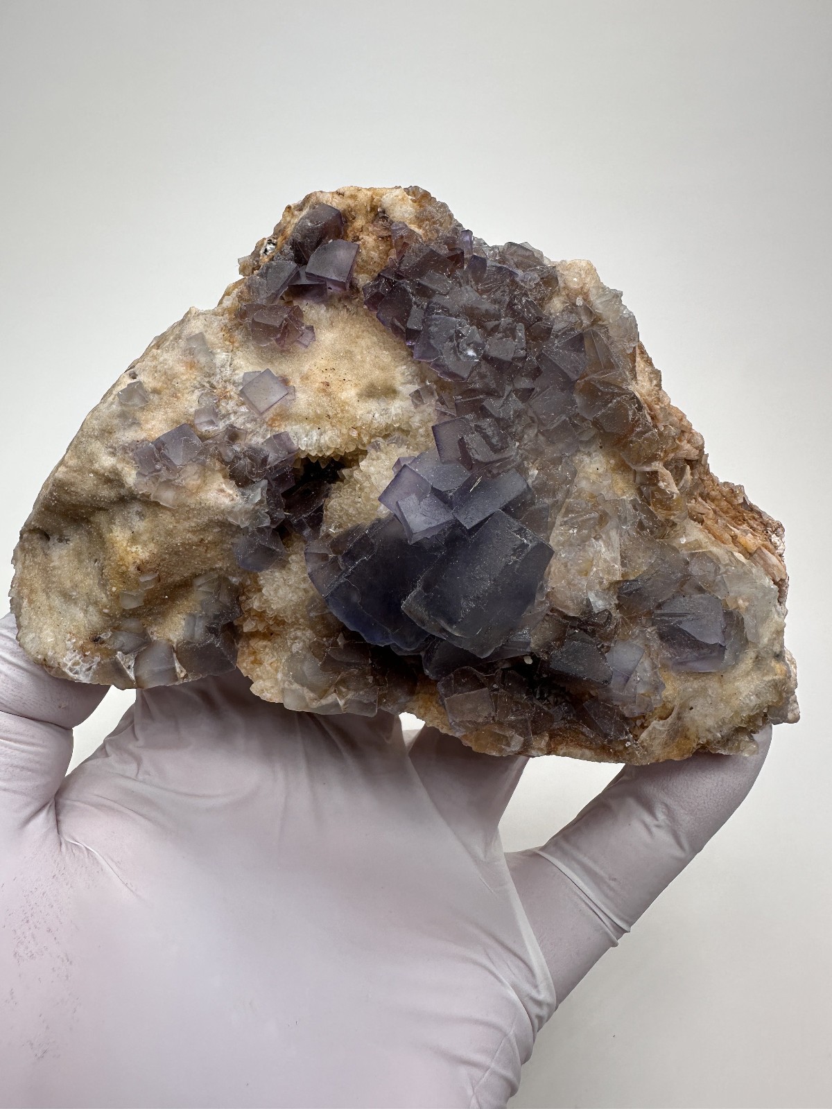 LARGE GEMMY Blue Fluorite & Quartz Crystal Specimen__Bingham , New Mexico