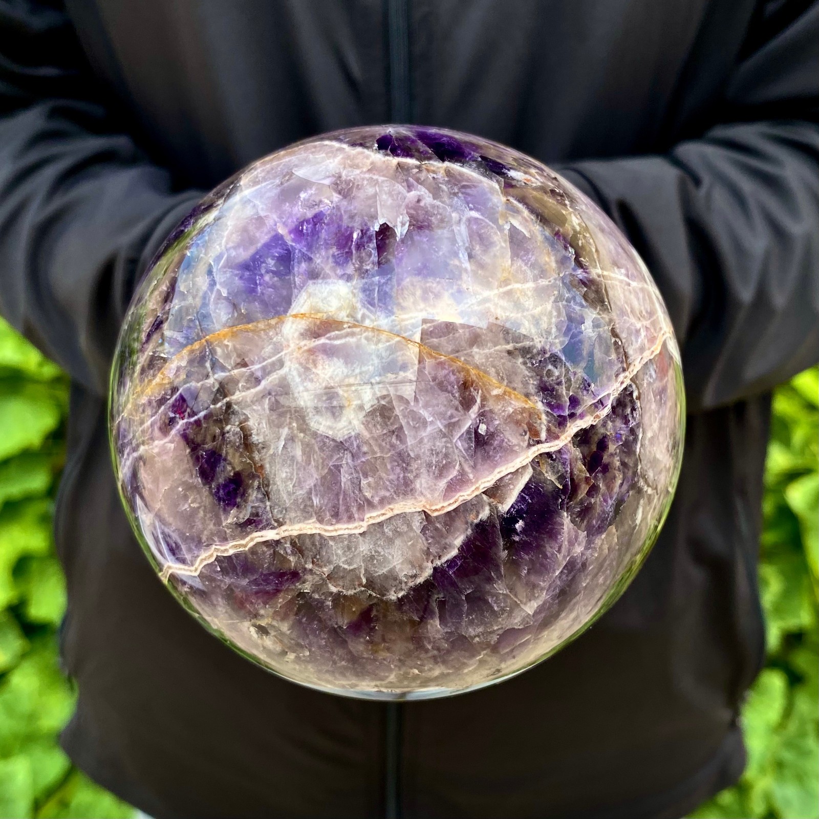 2.99LB Natural dreamy amethyst Quartz Sphere Quarzt Crystal Ball reiki