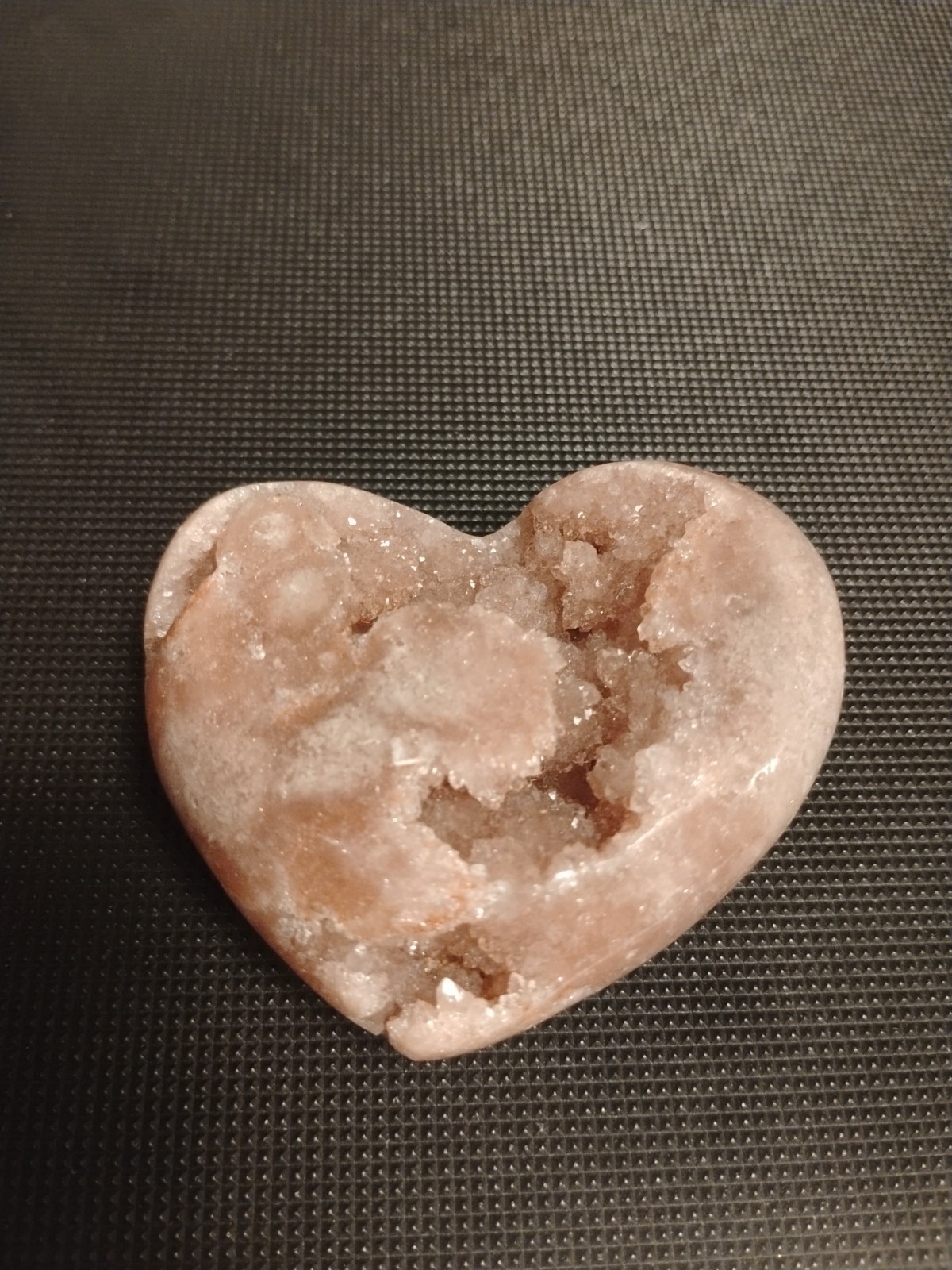 Pink Amethyst Heart! No Stand! 6.34oz!