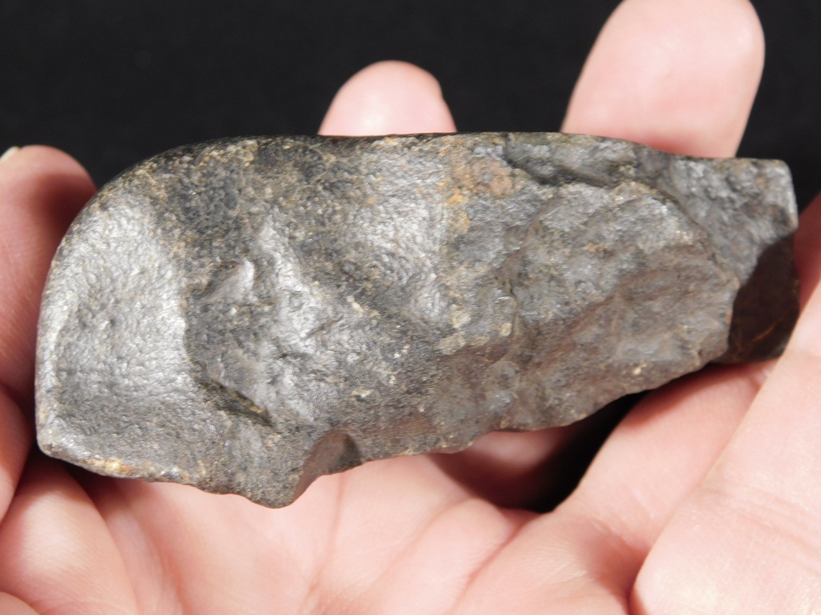 wOw! Larger! Stony METEORITE with DARK Silky Fusion Crust! FELL in Libya 219gr