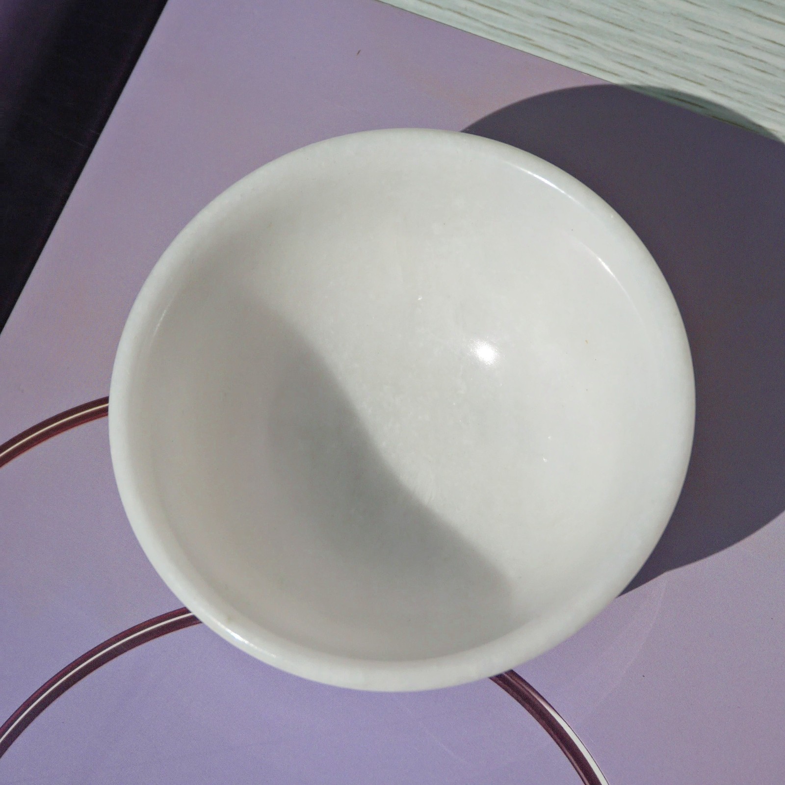 3.9″ White Jade Bowl Natural Crystal Carved Gems Dish Holder Healing Decor Gift