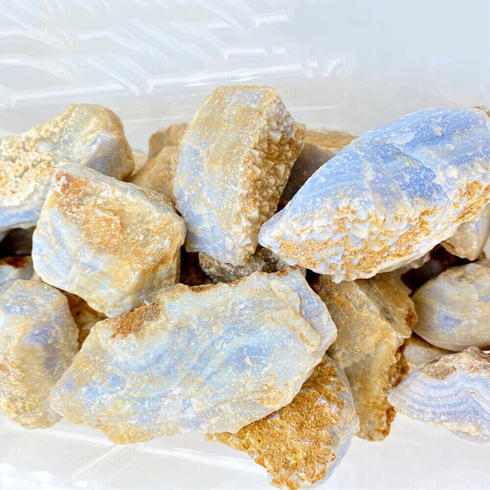 100g Raw Blue Lace Agate Stone – Rough Blue Lace Agate Healing Crystal Stone*