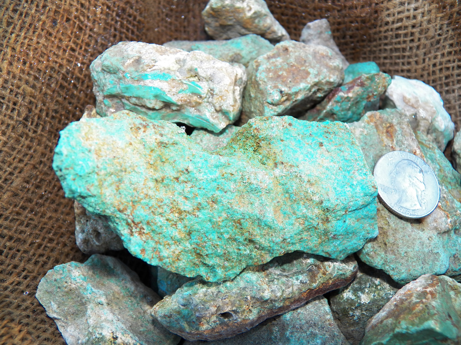 1000 Carat Lots of Natural Turquoise Rough (Not Stabilized) + a Free Gemstone