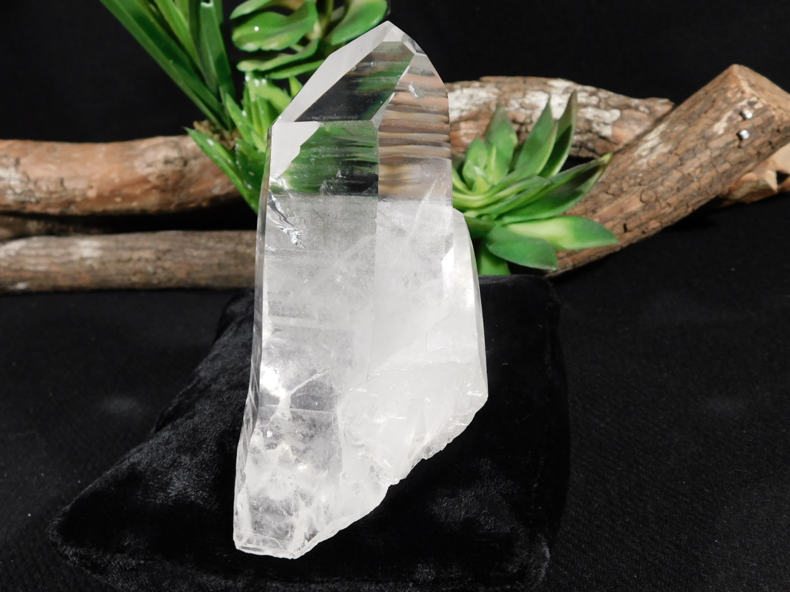 Larger! Translucent LEMURIAN Quartz Crystal TWIN From Brazil 335gr