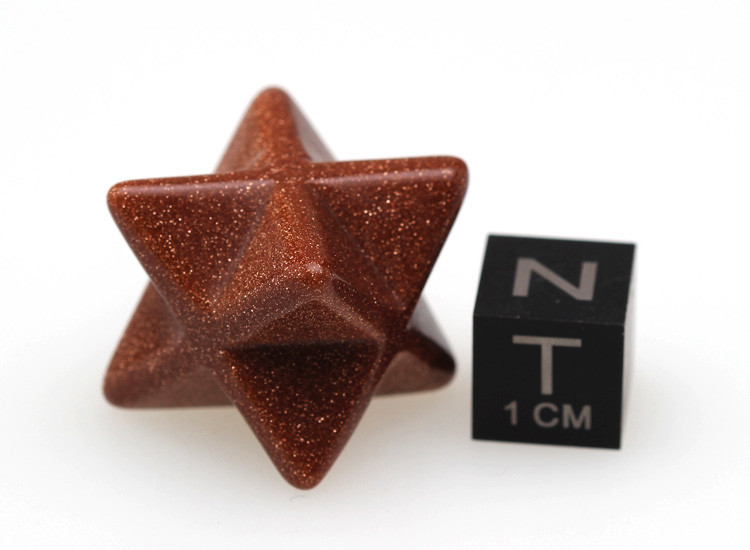 MERKABA Carving Star GOLDSTONE Mineral Gemstone Crystal Healing Sacred Geometry