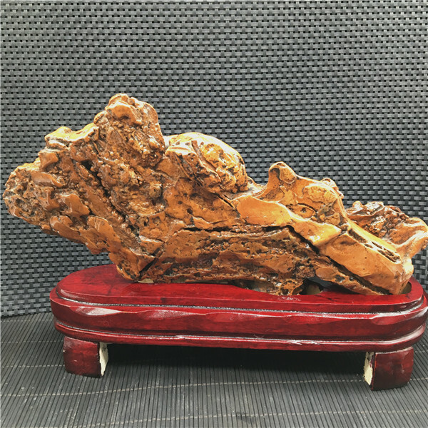 1.45Kg Unique natural Ancient pottery stone specimen healing from ,china +stand