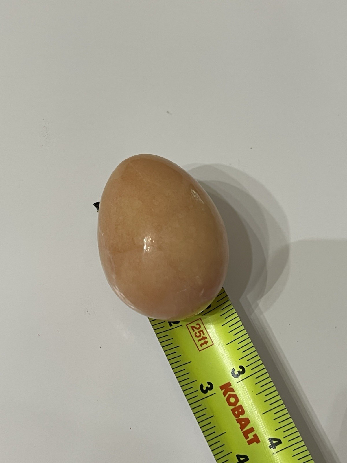Natural Pink Calcite Stone Egg 2” 142.42g Polished Crystal Mineral No Stand