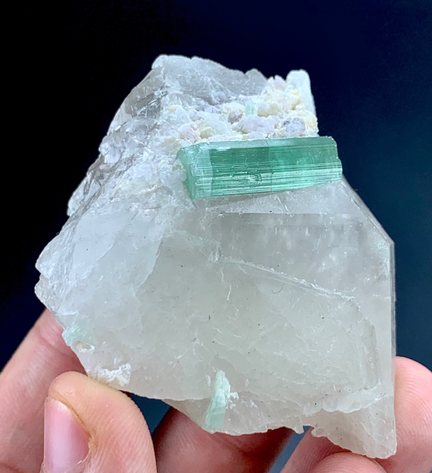 497 Carat Tourmaline with quartz crystal specimen from Afghanistan