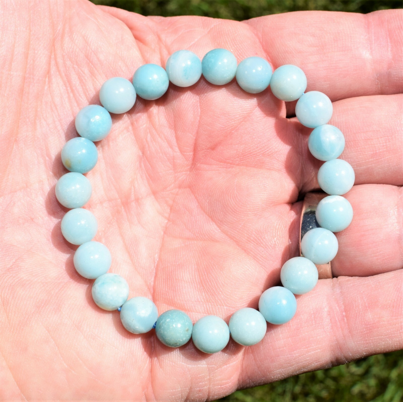 Premium CHARGED Amazonite Crystal 4mm – 8mm Bead Bracelet Stretchy ENERGY REIKI