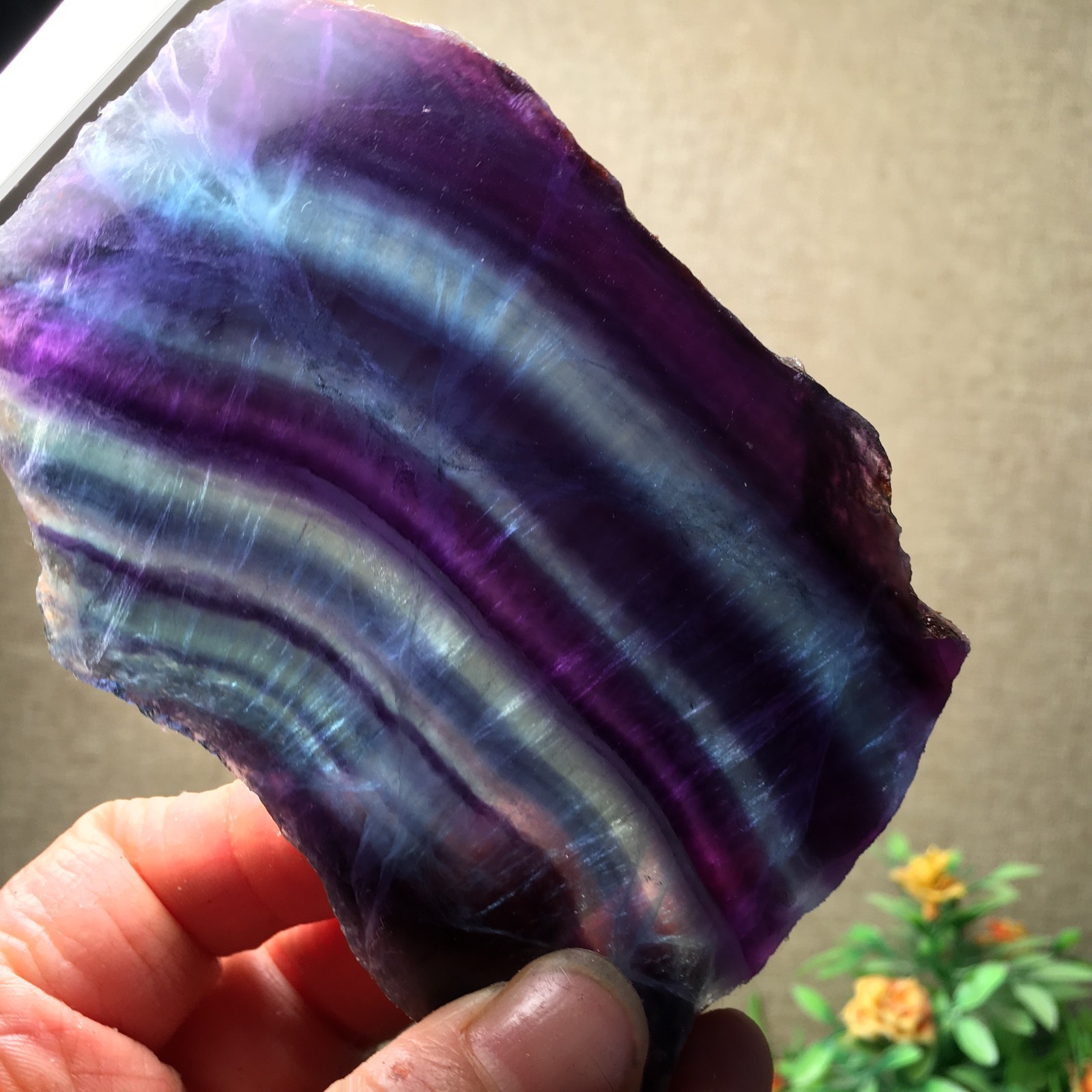 173g Natural Fluorite Crystal Rough stone specimens China fb1459