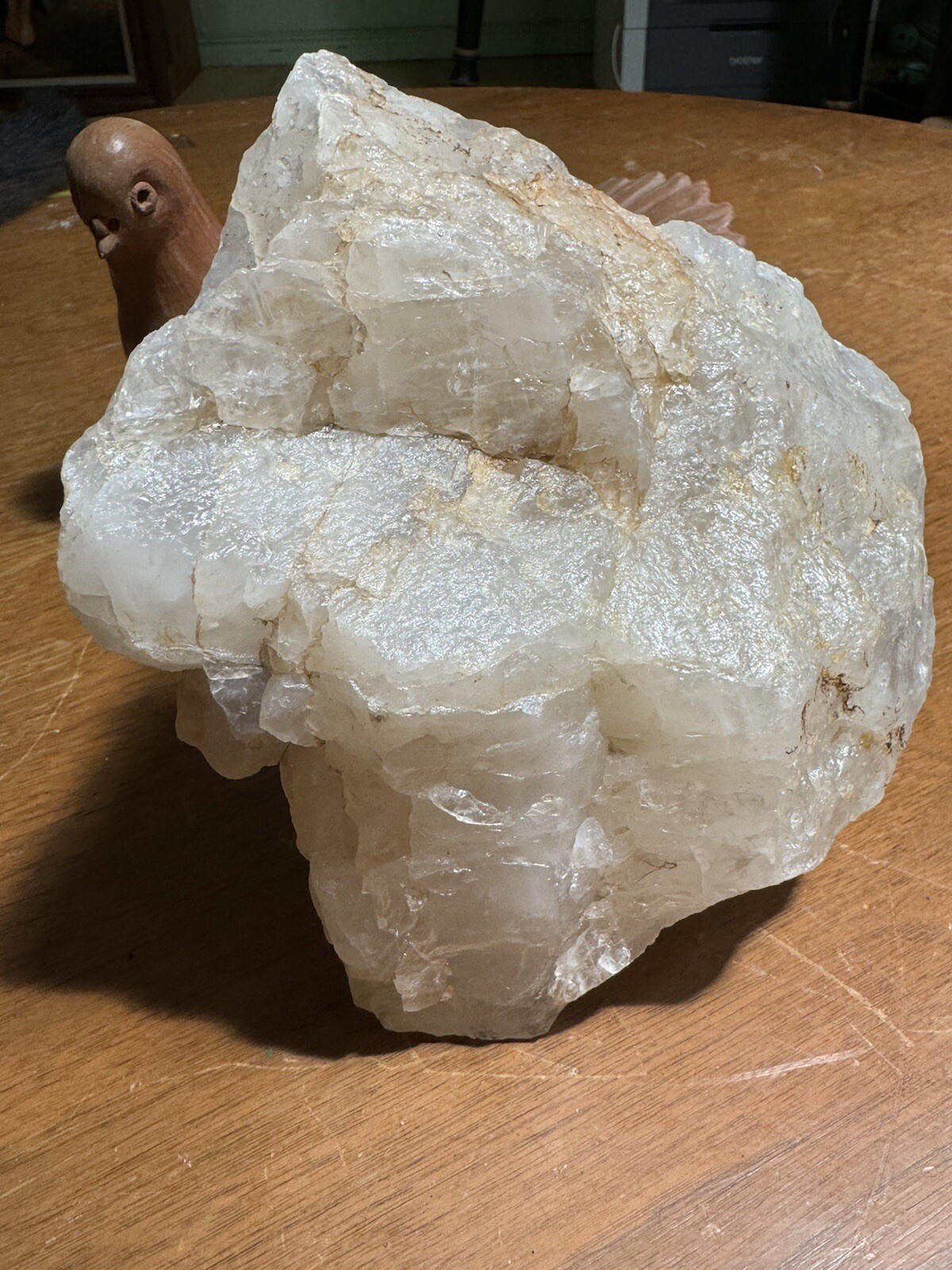 6.6lb Clear Smoky Quartz Crystal Cluster Rainbow Luminescent Rough Specimen