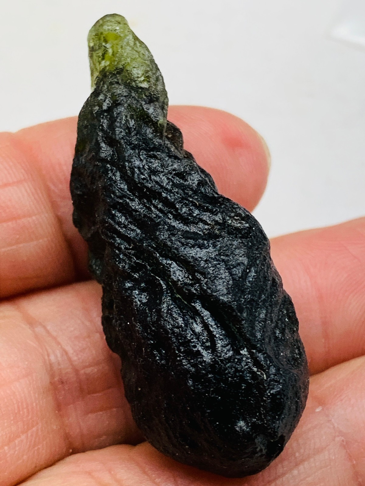 TOP Moldavite Raw Moldavite Crystal from Czech Republic PICcertificate 68CT