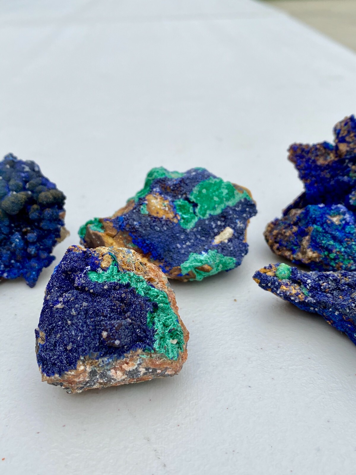 AAA grade Natural Medium Azurite Malachite Crystals with Druzy Matrix Specimen