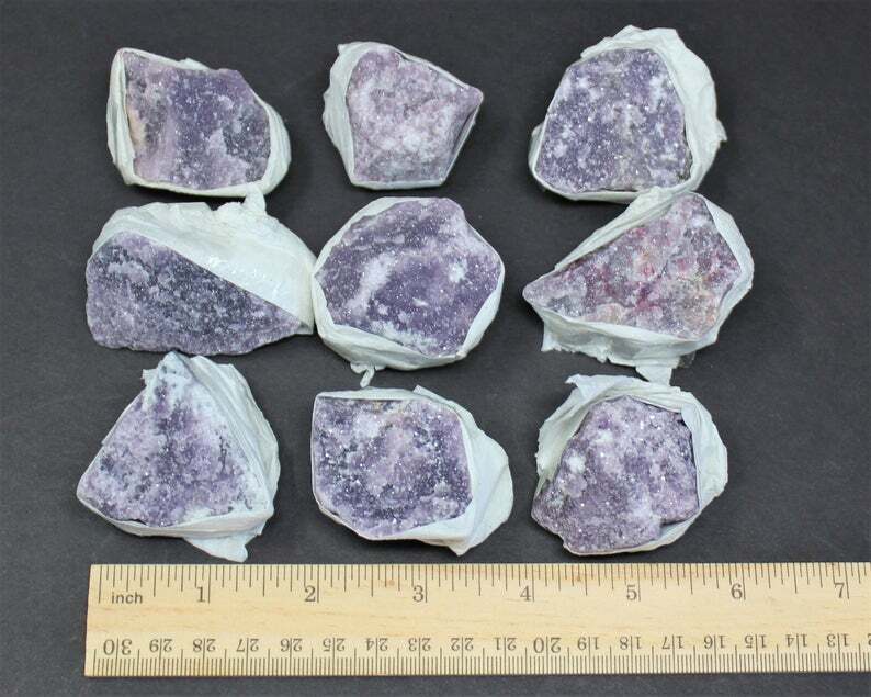 Lepidolite Premium Rough Specimen Box: 10 or 15 Piece “AAA” Grade Lepidolite