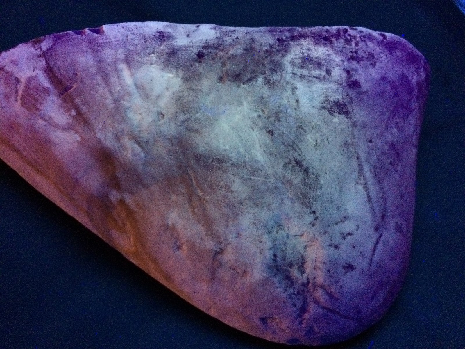 KB: RARE AND UNIQUE FANTASTIC SW FL. BRIGHT YELLOW/WHITE STRIPED FLINT, POLAND