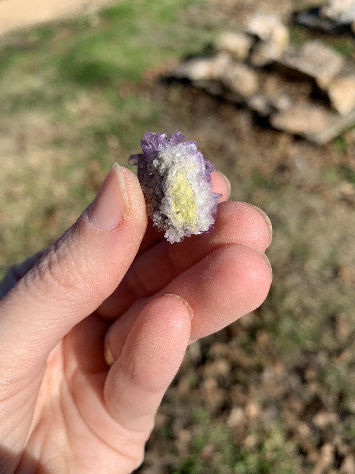 Vintage Mini Purple Lilac Amethyst Crystal Cluster, Veracruz Mexico