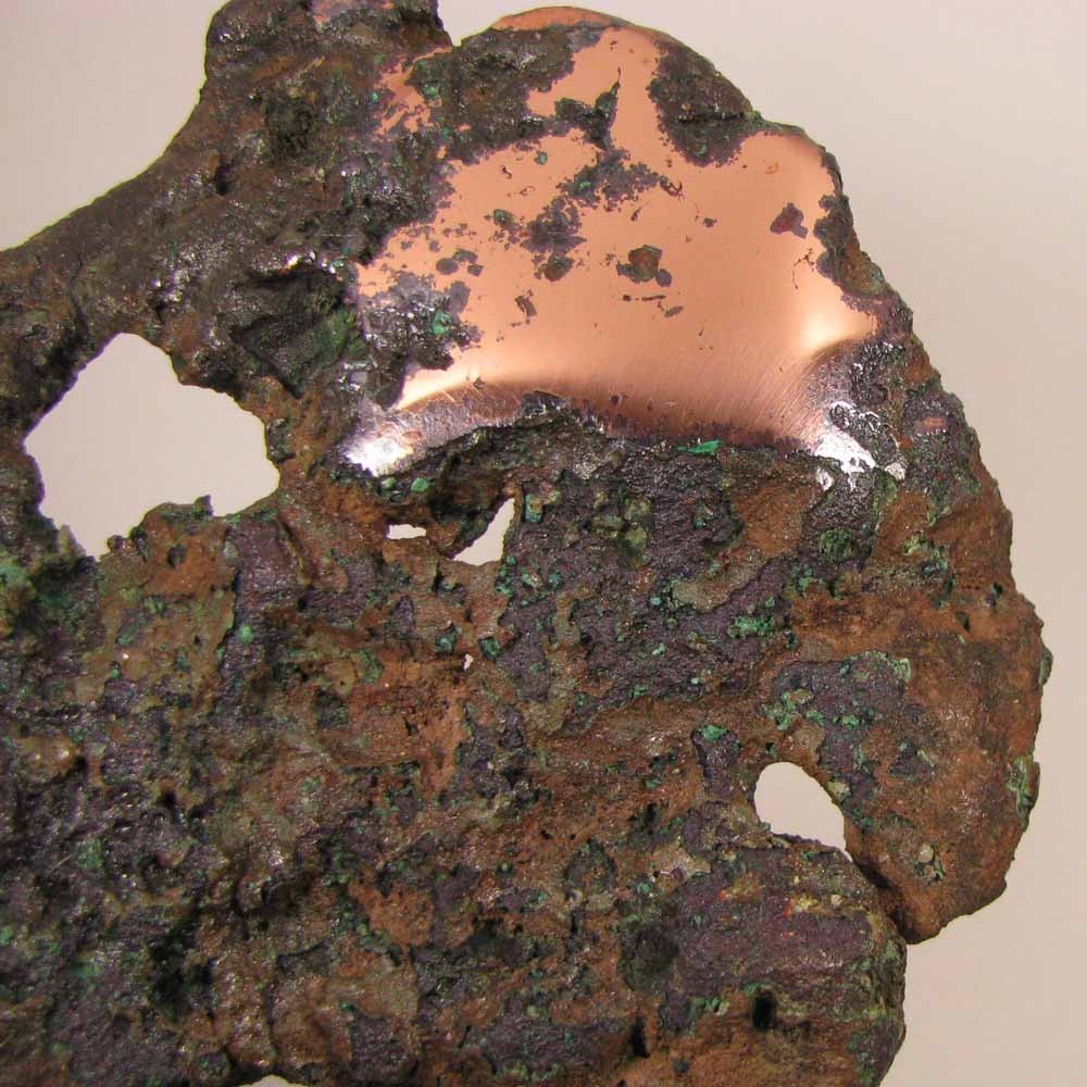 5.1″ Polished Glacial Native FLOAT COPPER Butchite Specimen – Michigan – 1.2 lbs