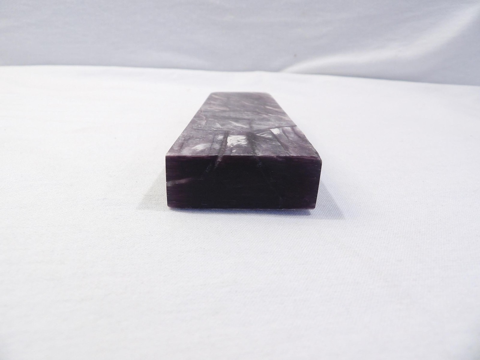 Natural gem lepidolite metallic purple mica tower point, 175g, 5.25″L