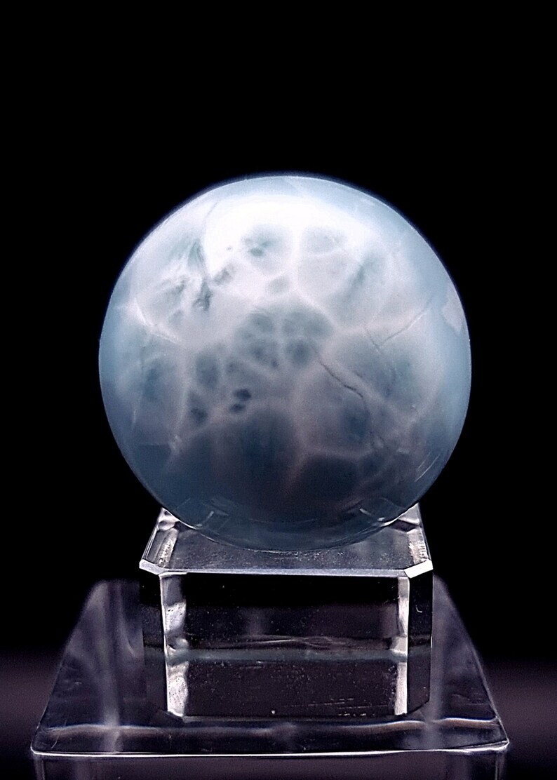 DOMINICAN REPUBLIC LARGE LARIMAR SPHERE 31.8 MM