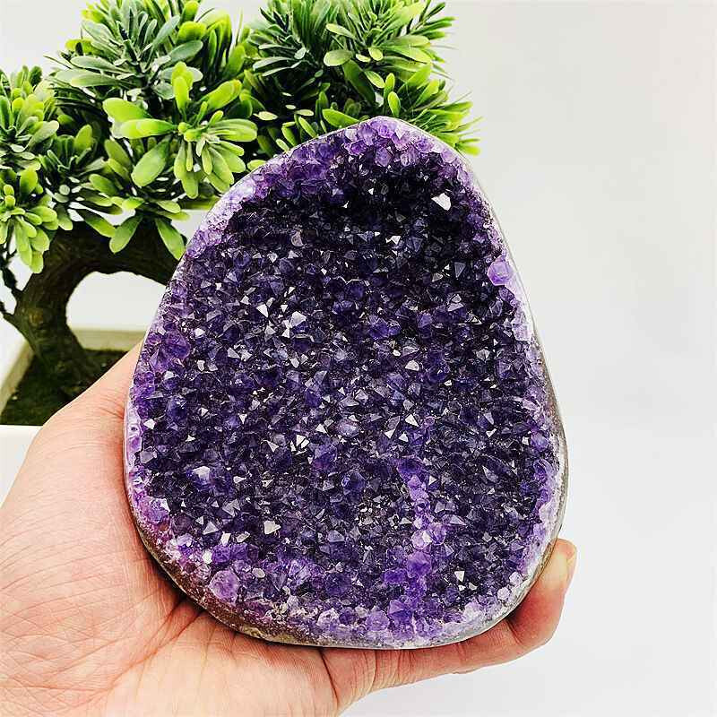 600g+ Natural Amethyst geode quartz cluster crystal specimen healing