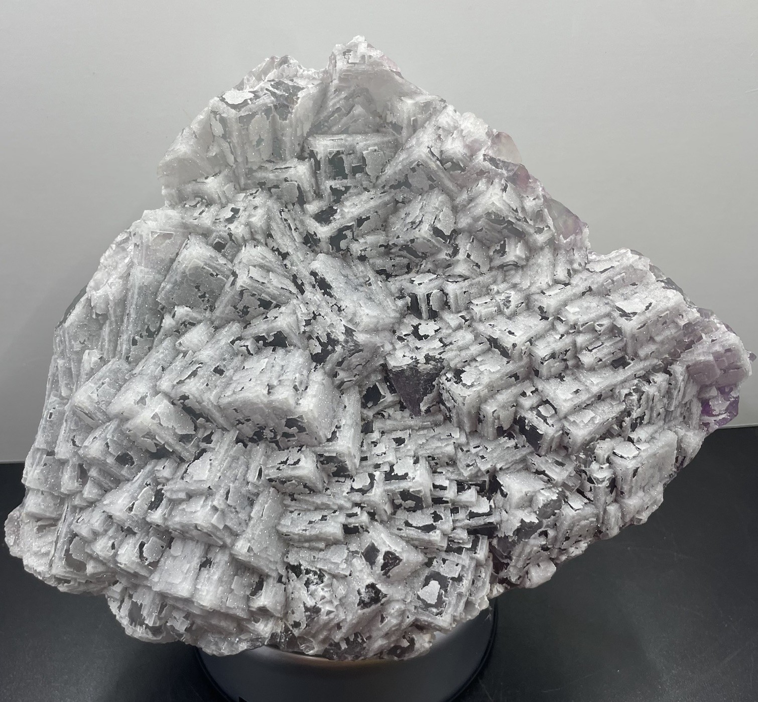 Fluorite Specimen Coated in Drusy Quartz – Cubic Clusters, China Over 5lbs Large
