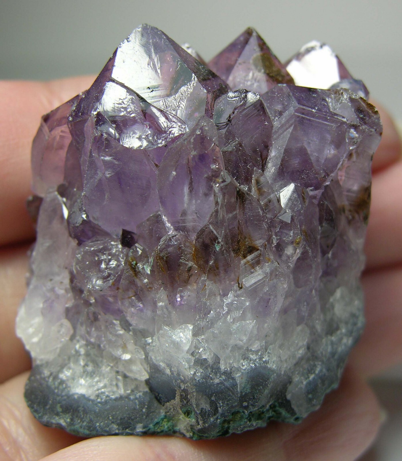 #18 Natural 1 5/8 in Brazilian Amethyst Cacoxenite Crystal Cluster Specimen 42mm