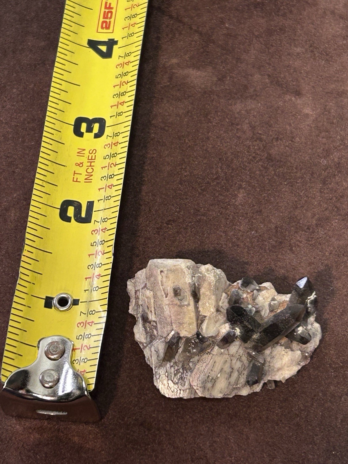 Smoky Quartz on Microcline Colorado Crystal Lined Pocket Miniature Mineral