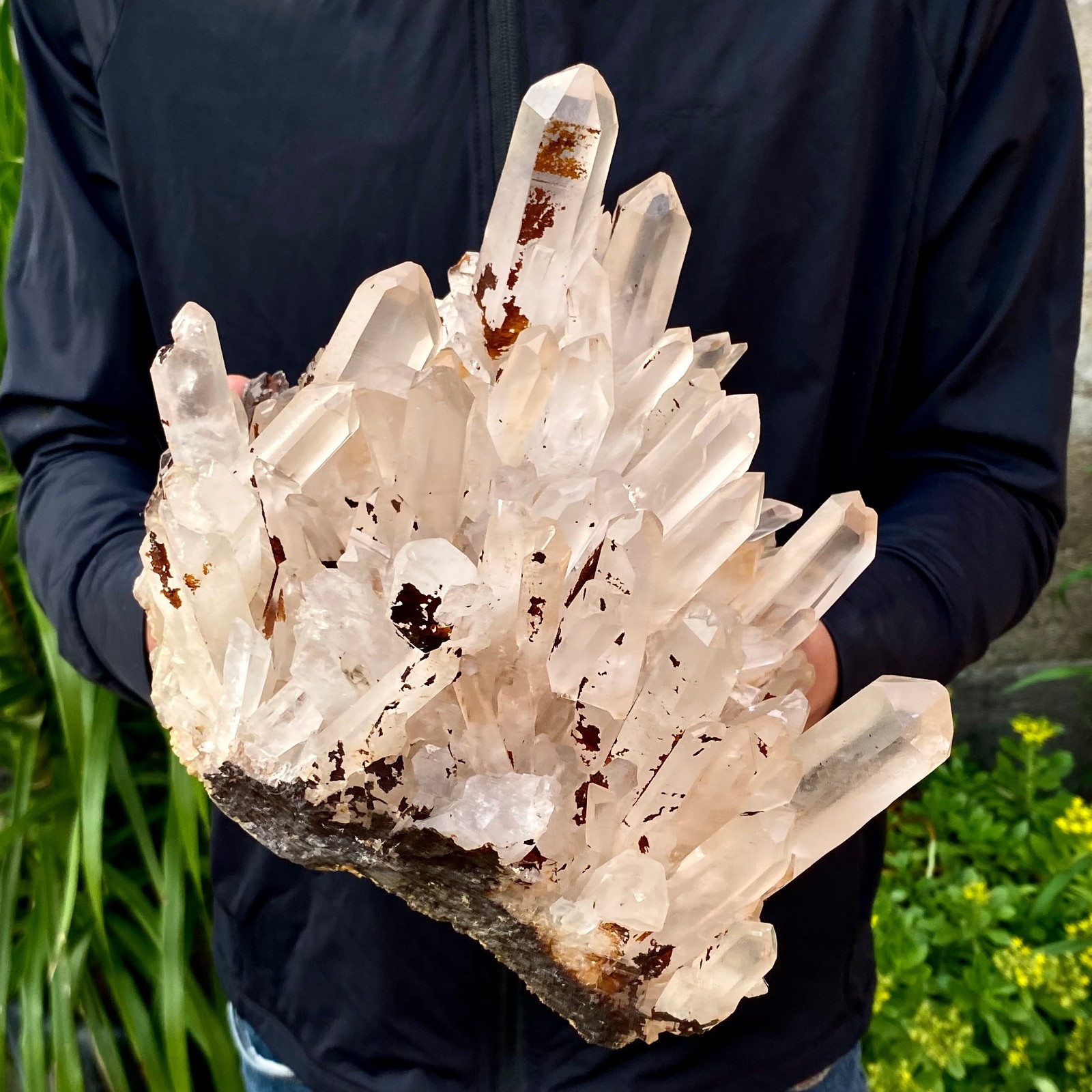 10.25LB Large Natural White Clear Quartz Crystal Cluster Rough Healing Specimen