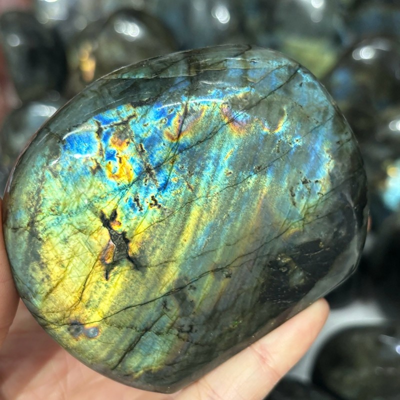 22LB Natural Labradorite Free shape Quartz Crystal Mineral Specimen Wholesale
