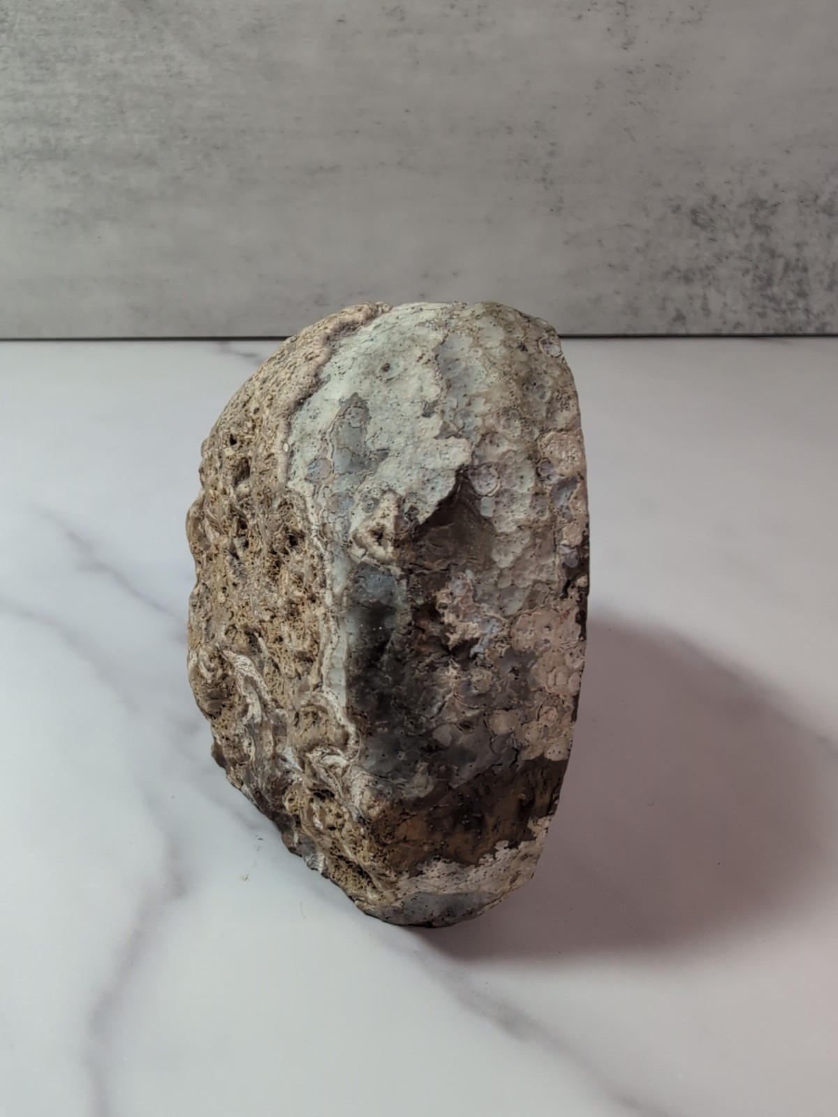 Sliced Geode Polished Display Free Standing 3.5″ Tall Brown