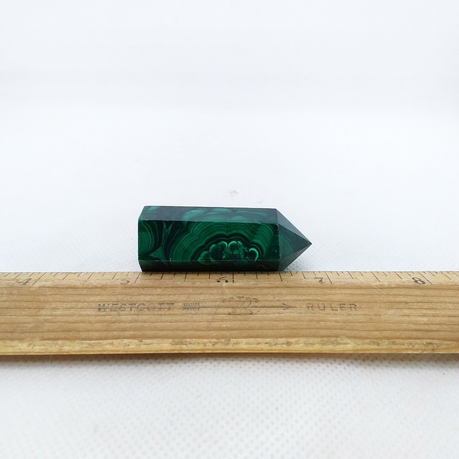 Malachite, 1 7/8″, point, tower, specimen, display, gemstone, #R-2806