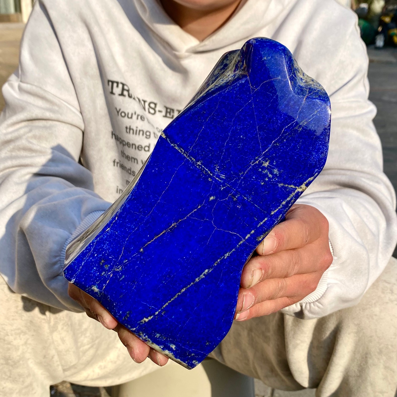 7.3LB Natural Stone Lapis Lazuli Freeform Polished Crystal Mineral Specimen