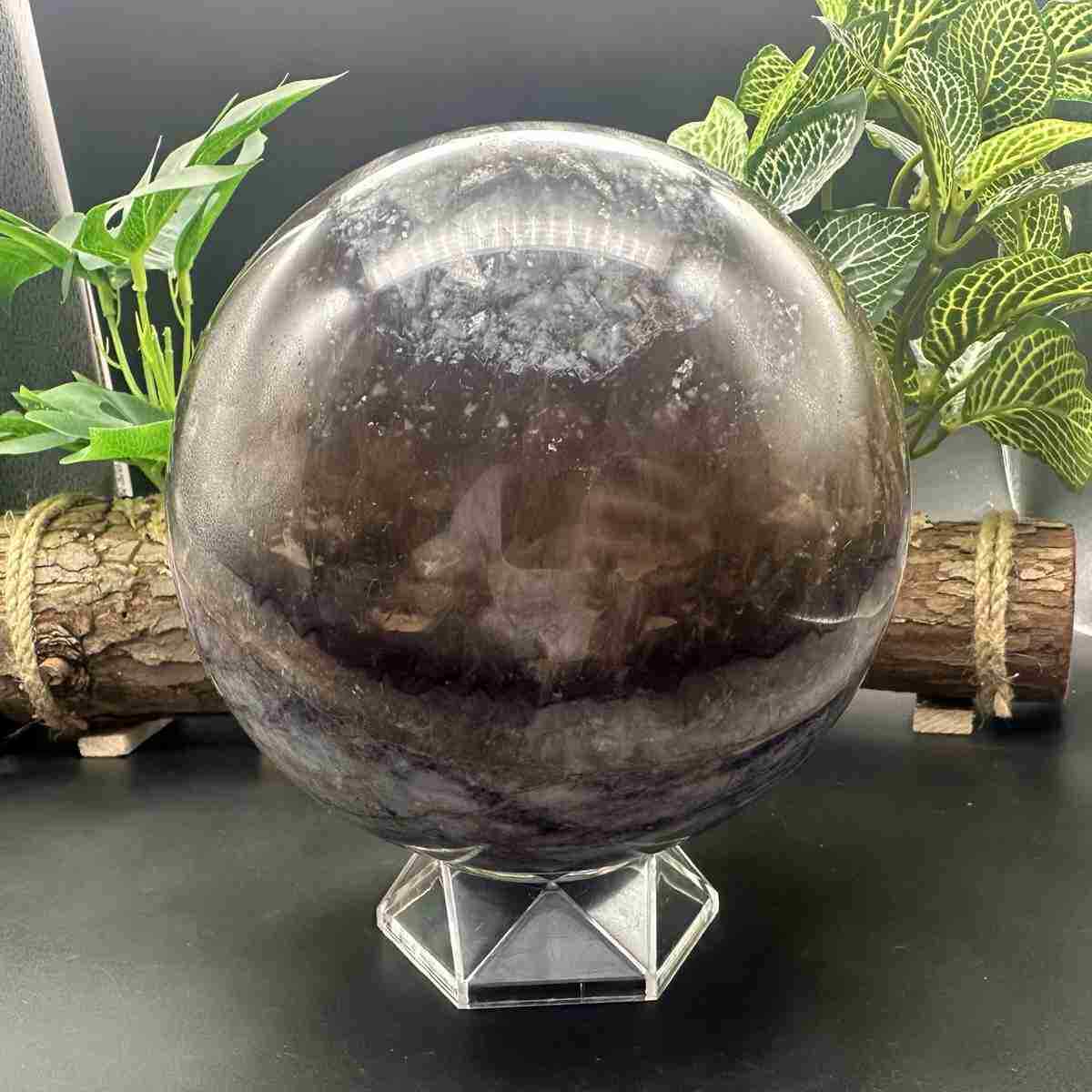4460g Natural Fluorite Quartz Sphere Crystal Energy Ball Reiki Healing Gem