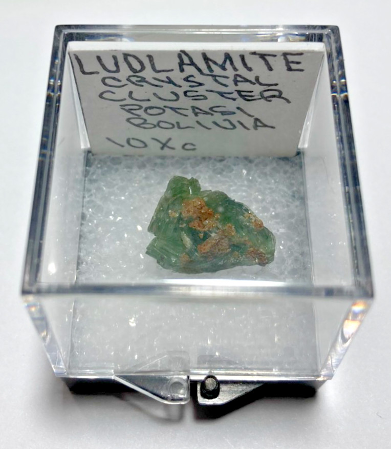 Ludlamite green crystal cluster Thumbnail from Potasi Bolivia