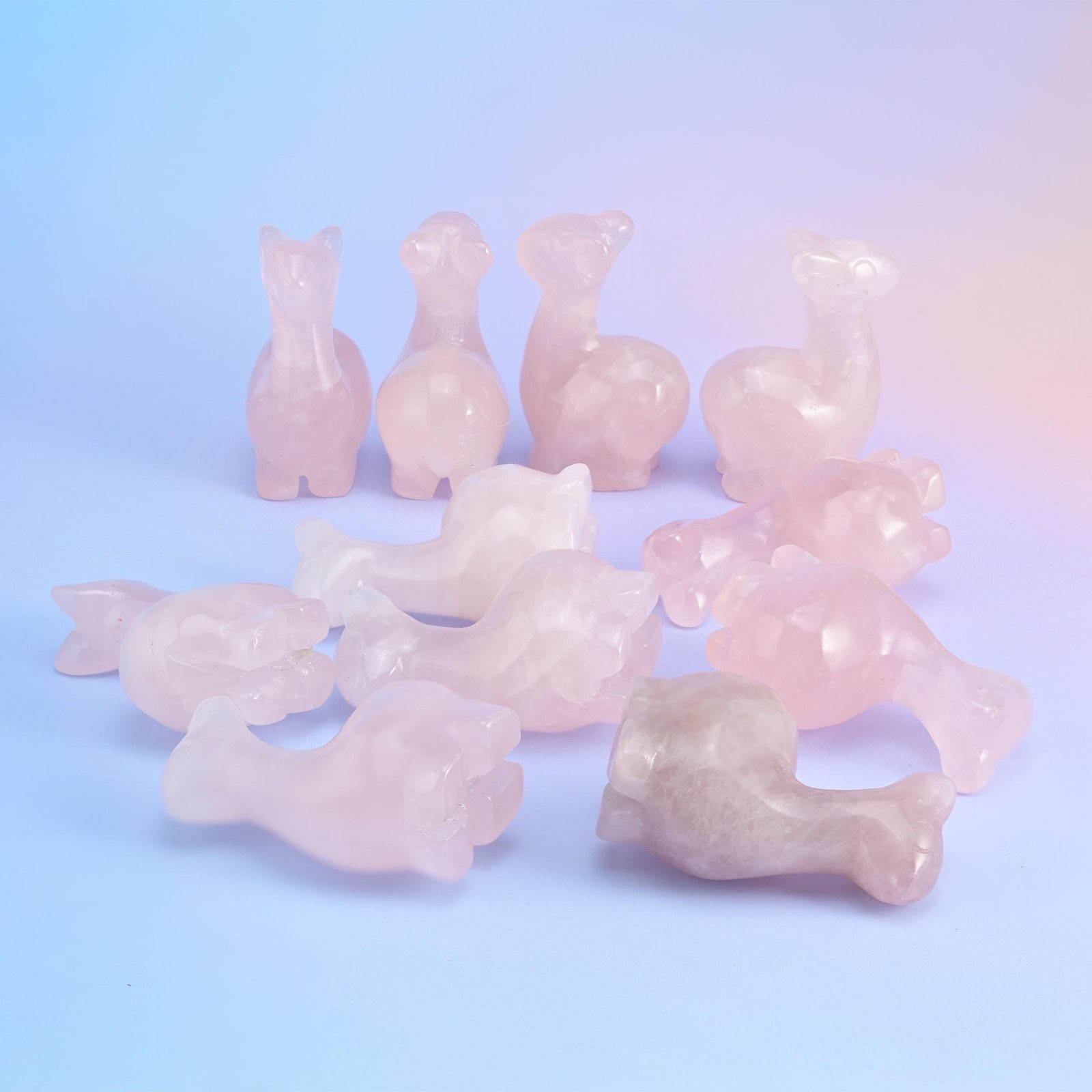 2 Inch Cute Alpaca Crystal Carving Figurines