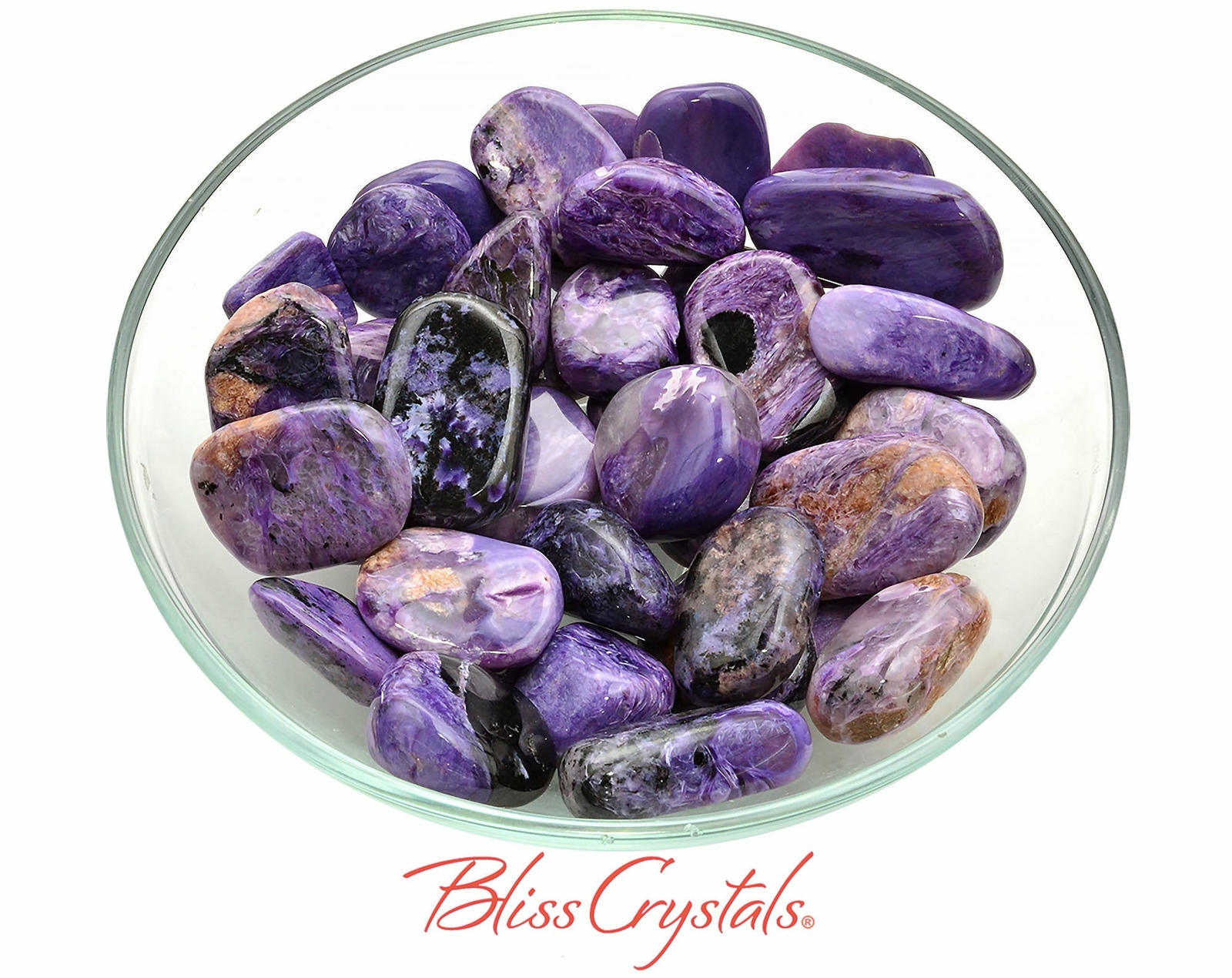 1 CHAROITE Tumbled Stone, flat shaped AA Quality from Russia #CT45