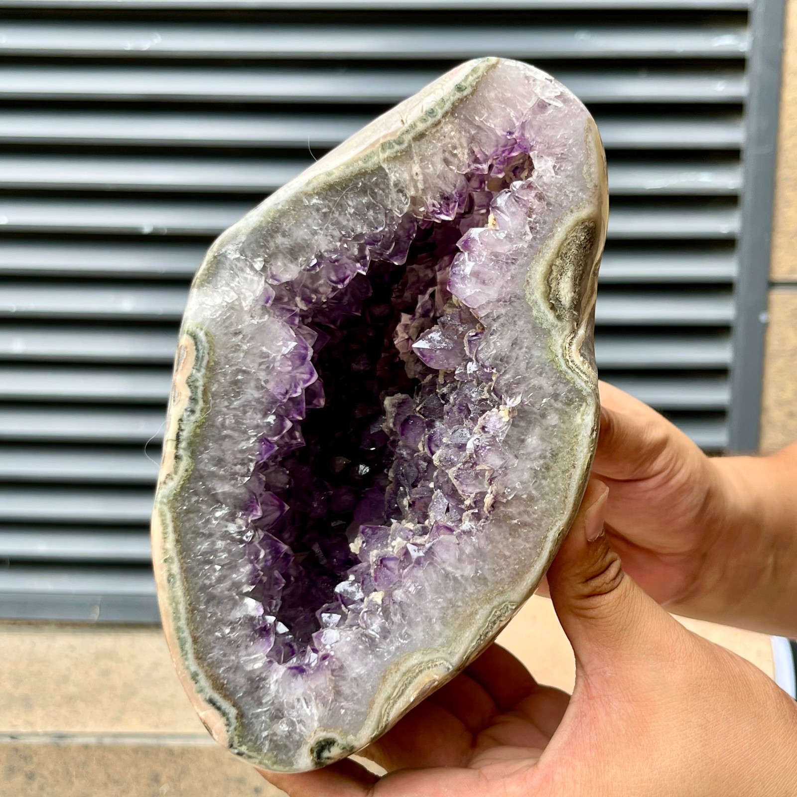 6.4 lb Amethyst Cluster Heart Crystal Birthday Gift Home Decor Collectible Art