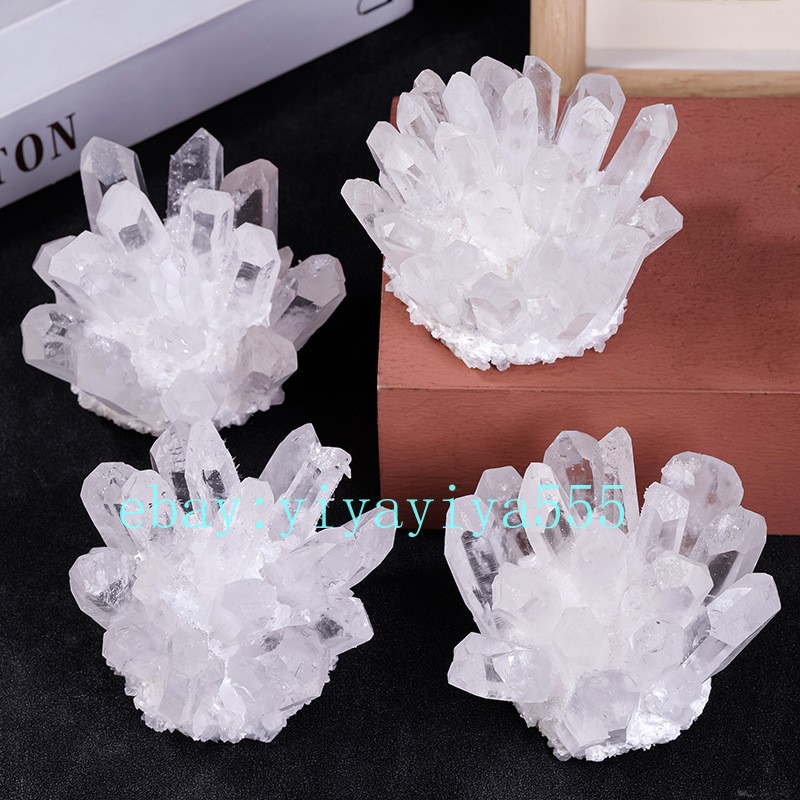 New Find white Phantom Quartz Crystal Cluster Mineral Specimen Healing 200g+ 1pc