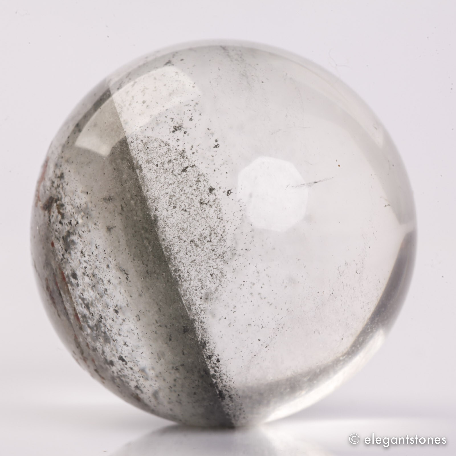 89g40mm Natural Garden/Phantom/Ghost/Lodolite Quartz Crystal Sphere Healing Ball