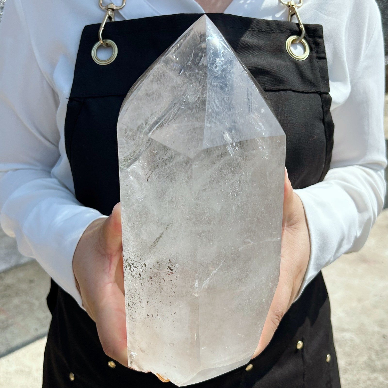 16.1LB Natural Clear Quartz With Phantom Crystal Double Point Healing A210