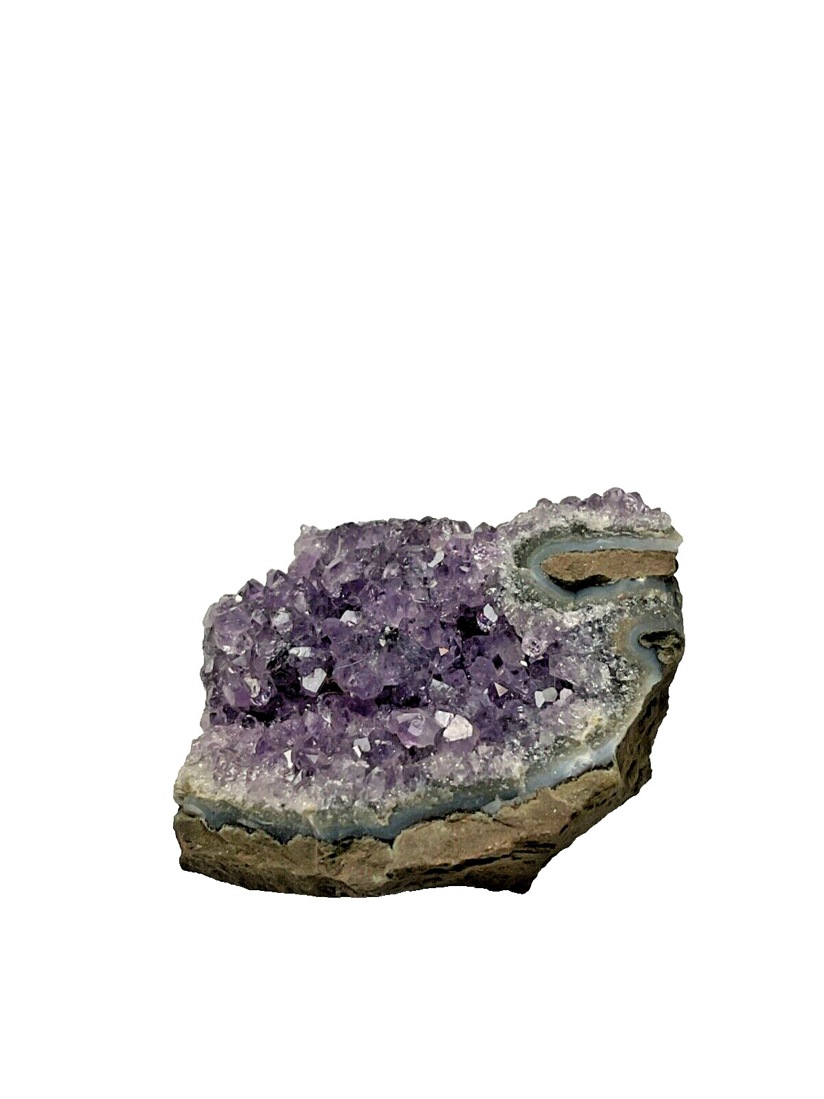 Natural Quartz Amethyst Cluster Crystal Geode, 1 7/8″ x 1 3/4″ x 1″, 66G