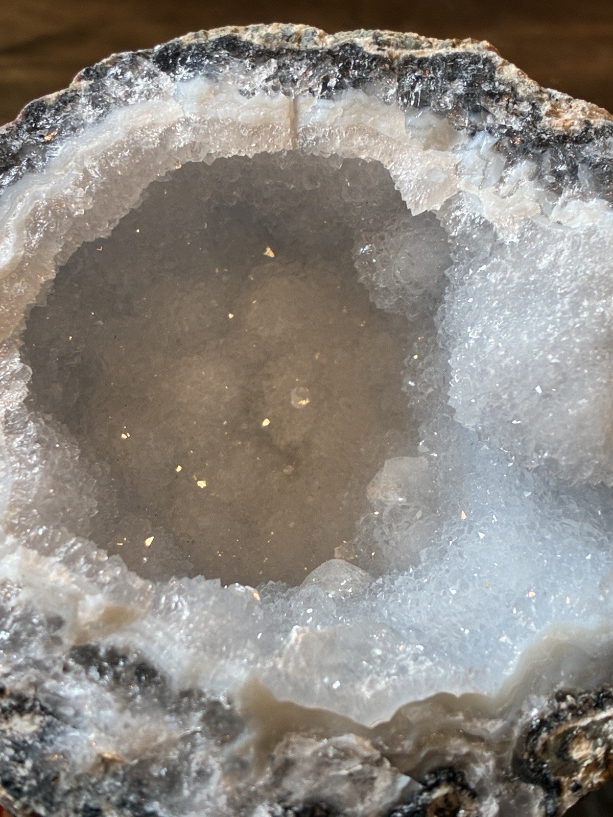 Round Crystal Cluster Natural Sparkly Raw Geode Unique